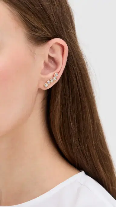 BaubleBar Crystal Crawler Earrings Clear One Size | Thumbnail 3