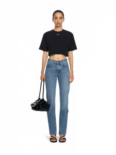 Off-White Off Stamp Rib Cropped Tee | Thumbnail 2 Off-White Off Stamp Rib Cropped Tee | Thumbnail 2