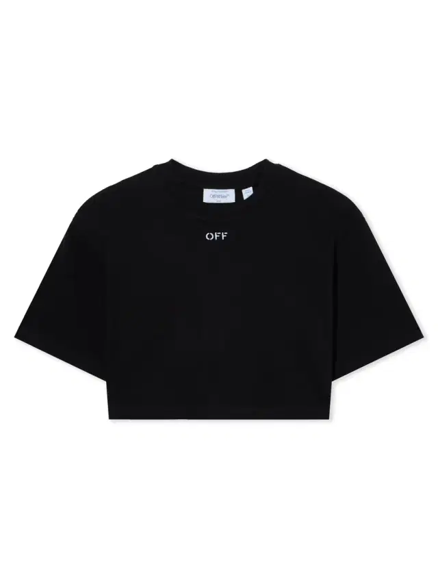 Off-White Off Stamp Rib Cropped Tee