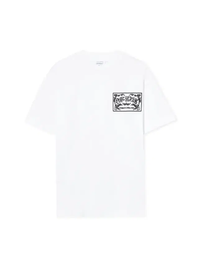 Off-White Embroidered Paisley Logo T-Shirt