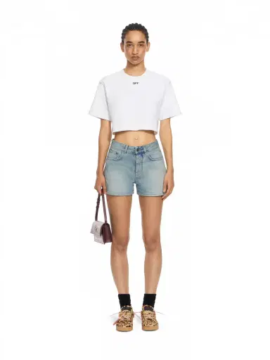 Off-White Off Stamp Rib Cropped Tee | Thumbnail 2