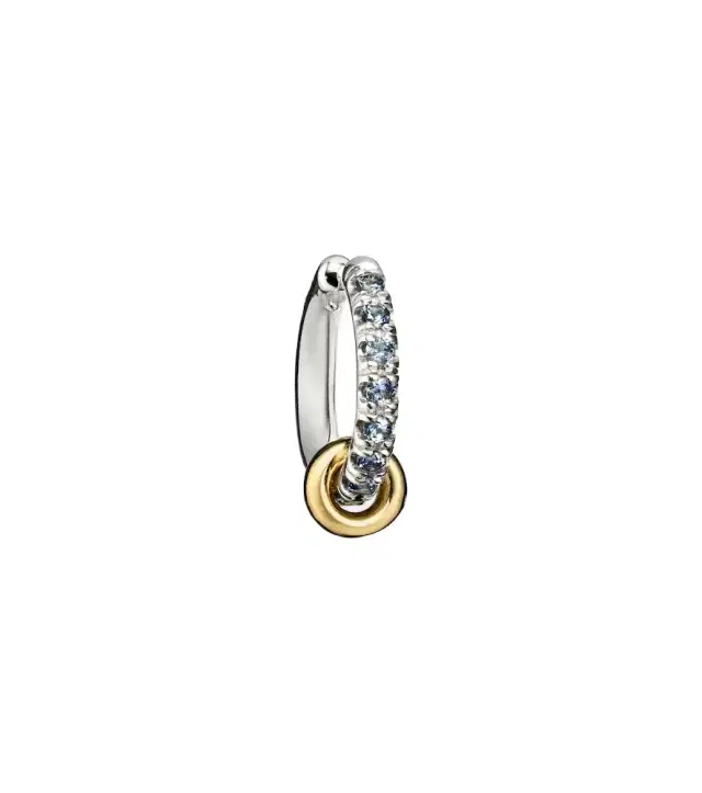 Spinelli Kilcollin Ombré sterling silver and 18kt yellow gold ear cuff with sapphires