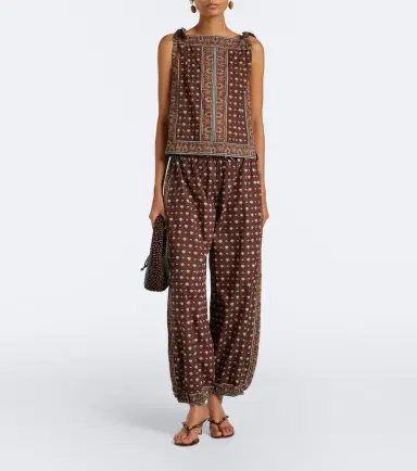 DÔEN Dôen Yarrow printed cotton tapered pants | Thumbnail 3
