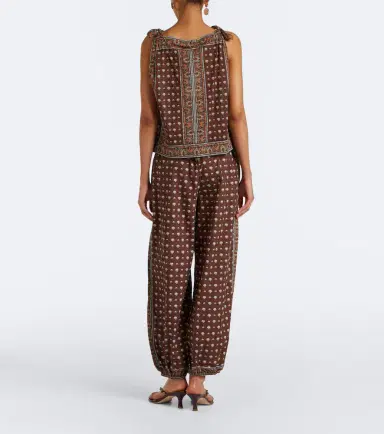 DÔEN Dôen Yarrow printed cotton tapered pants | Thumbnail 5