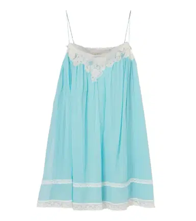 DÔEN Dôen Clemente lace-trimmed silk minidress | Thumbnail 1