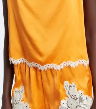 DÔEN Dôen Loure lace-trimmed silk satin camisole | Thumbnail 3