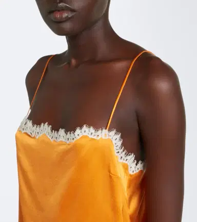 DÔEN Dôen Loure lace-trimmed silk satin camisole | Thumbnail 5