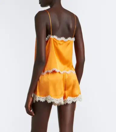 DÔEN Dôen Loure lace-trimmed silk satin camisole | Thumbnail 6