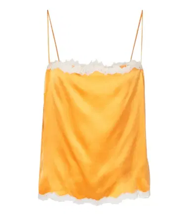 DÔEN Dôen Loure lace-trimmed silk satin camisole | Thumbnail 1