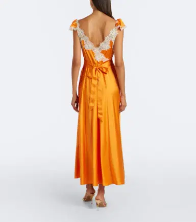 DÔEN Dôen Fiona lace-trimmed silk satin maxi dress | Thumbnail 3 DÔEN Dôen Fiona lace-trimmed silk satin maxi dress | Thumbnail 3