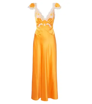 DÔEN Dôen Fiona lace-trimmed silk satin maxi dress | Thumbnail 1 DÔEN Dôen Fiona lace-trimmed silk satin maxi dress | Thumbnail 1
