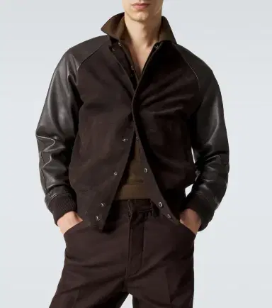 Tom Ford Leather and suede bomber jacket | Thumbnail 5 Tom Ford Leather and suede bomber jacket | Thumbnail 5
