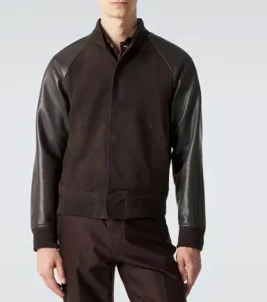Tom Ford Leather and suede bomber jacket | Thumbnail 7 Tom Ford Leather and suede bomber jacket | Thumbnail 7