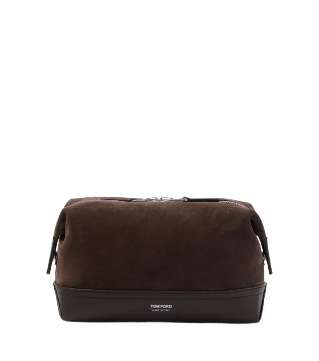 Tom Ford Leather-trimmed suede toiletry bag
