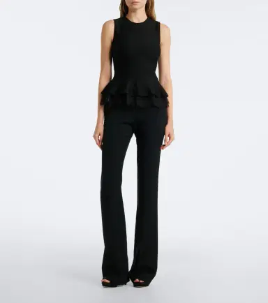 Alexander McQueen Lace-trimmed peplum top | Thumbnail 3