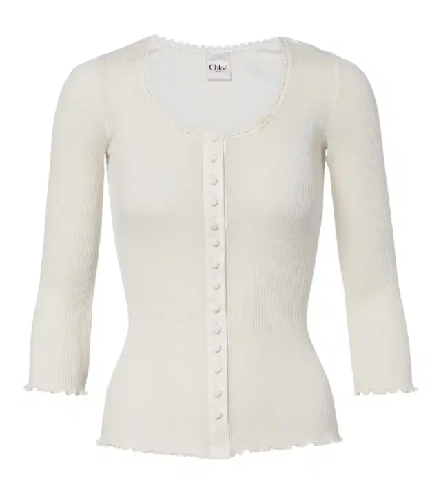 Chloe Chloé Ribbed-knit cotton and silk jersey top