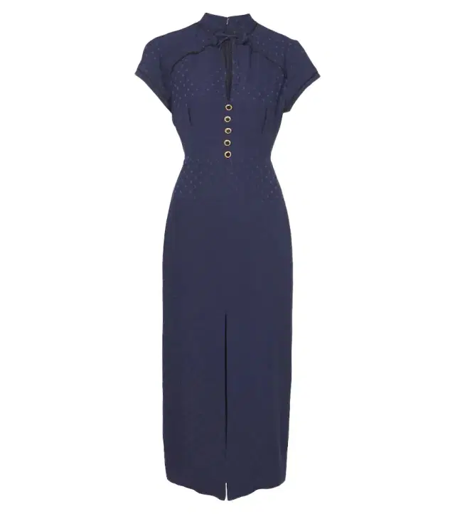 Alessandra Rich Silk jacquard midi dress