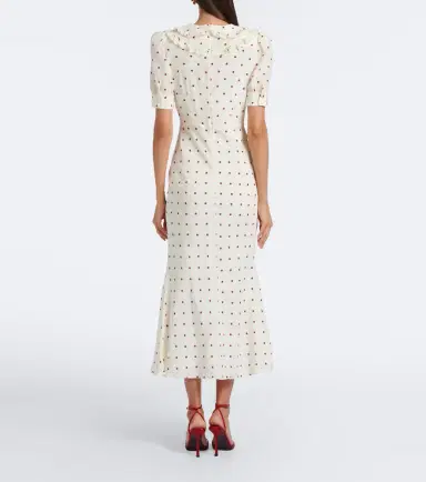 Alessandra Rich Ruffled polka-dot silk midi dress | Thumbnail 2