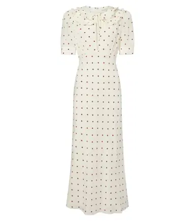 Alessandra Rich Ruffled polka-dot silk midi dress | Thumbnail 1