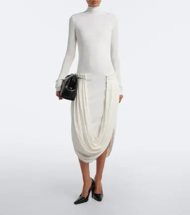 Stella McCartney Draped-detail jersey midi dress | Thumbnail 5
