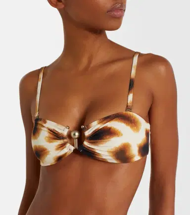 Christopher Esber Leopard-print ruched bikini top | Thumbnail 2