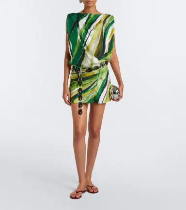 Christopher Esber Belted printed silk minidress | Thumbnail 5 Christopher Esber Belted printed silk minidress | Thumbnail 5