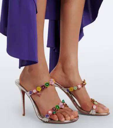 Amina Muaddi Vittoria embellished leather sandals | Thumbnail 6 Amina Muaddi Vittoria embellished leather sandals | Thumbnail 6