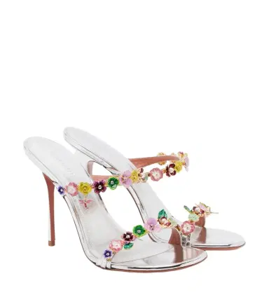 Amina Muaddi Vittoria embellished leather sandals | Thumbnail 1 Amina Muaddi Vittoria embellished leather sandals | Thumbnail 1