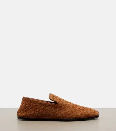 Bottega Veneta Palazzo Intrecciato suede loafers | Thumbnail 3