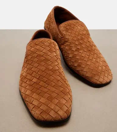 Bottega Veneta Palazzo Intrecciato suede loafers | Thumbnail 4