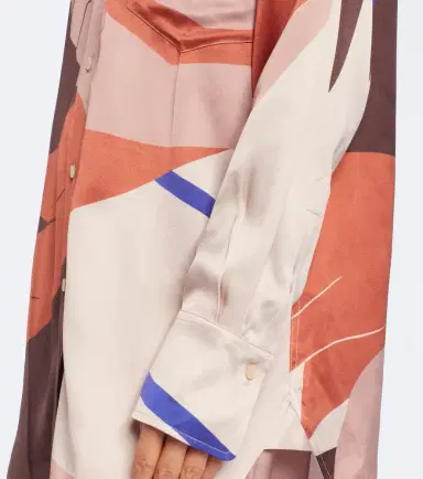 Victoria Beckham Printed crêpe satin shirt | Thumbnail 2 Victoria Beckham Printed crêpe satin shirt | Thumbnail 2