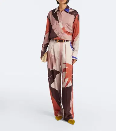 Victoria Beckham Printed crêpe satin shirt | Thumbnail 5 Victoria Beckham Printed crêpe satin shirt | Thumbnail 5