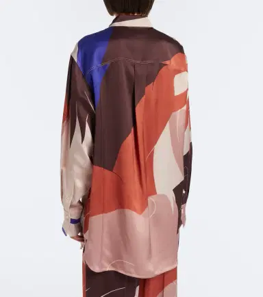 Victoria Beckham Printed crêpe satin shirt | Thumbnail 6 Victoria Beckham Printed crêpe satin shirt | Thumbnail 6