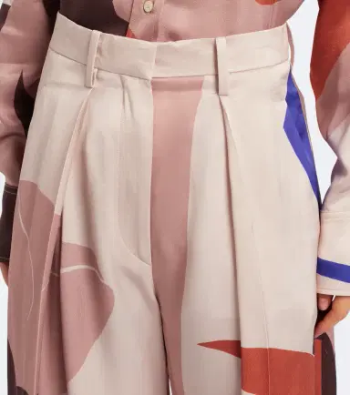 Victoria Beckham Printed satin wide-leg pants | Thumbnail 2 Victoria Beckham Printed satin wide-leg pants | Thumbnail 2