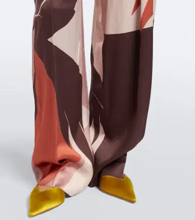 Victoria Beckham Printed satin wide-leg pants | Thumbnail 5 Victoria Beckham Printed satin wide-leg pants | Thumbnail 5