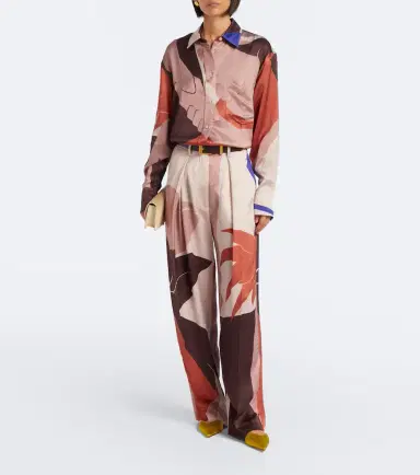 Victoria Beckham Printed satin wide-leg pants | Thumbnail 6 Victoria Beckham Printed satin wide-leg pants | Thumbnail 6