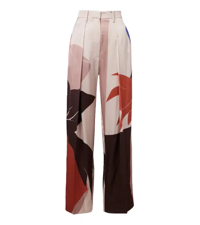 Victoria Beckham Printed satin wide-leg pants