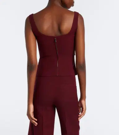 Roland Mouret Draped wool and silk top | Thumbnail 2