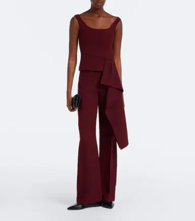 Roland Mouret Draped wool and silk top | Thumbnail 5