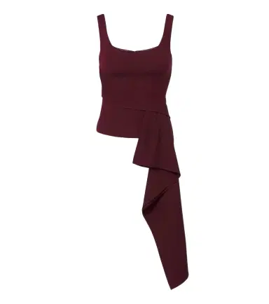 Roland Mouret Draped wool and silk top | Thumbnail 1