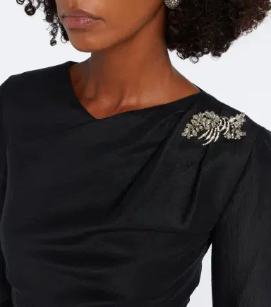 Roland Mouret Crystal-embellished jacquard midi dress | Thumbnail 6