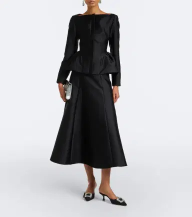 Roland Mouret Taffeta midi skirt | Thumbnail 5 Roland Mouret Taffeta midi skirt | Thumbnail 5