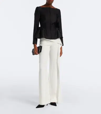 Roland Mouret Draped flared pants | Thumbnail 4 Roland Mouret Draped flared pants | Thumbnail 4