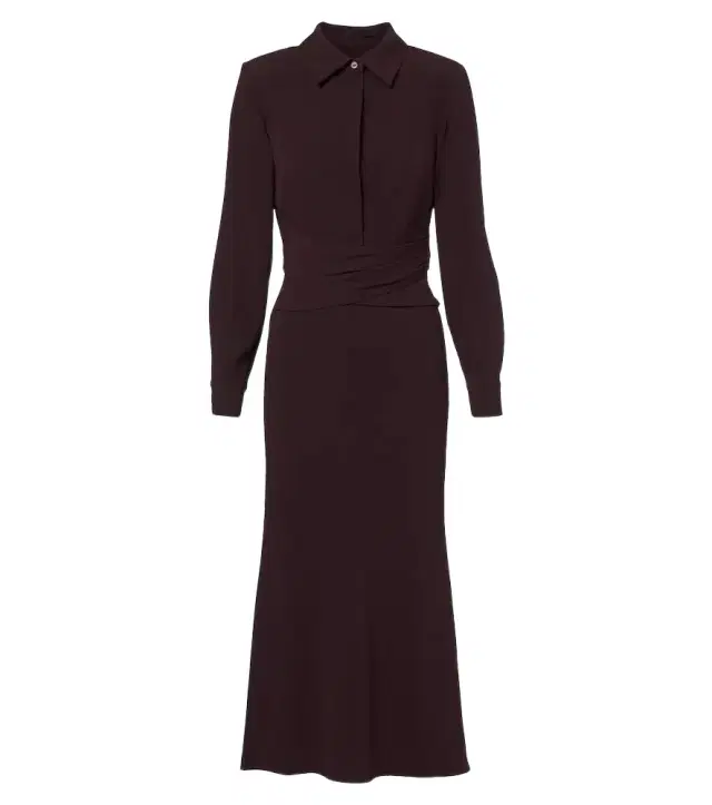 Roland Mouret Draped crêpe midi dress
