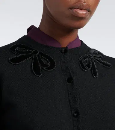 Valentino Embroidered virgin wool cardigan | Thumbnail 3 Valentino Embroidered virgin wool cardigan | Thumbnail 3