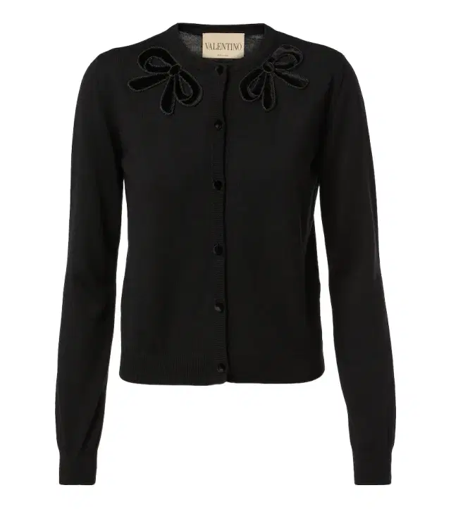 Valentino Embroidered virgin wool cardigan