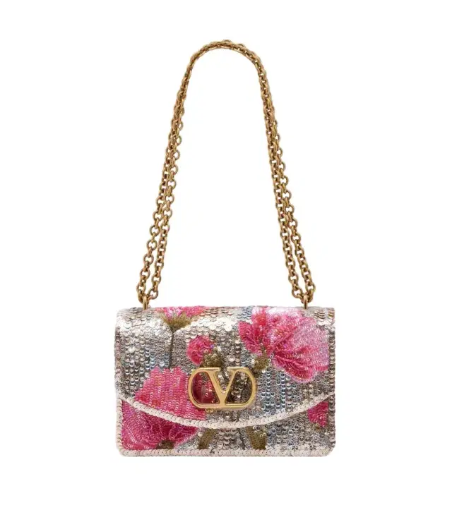 Valentino Garavani Vain Small sequined floral shoulder bag