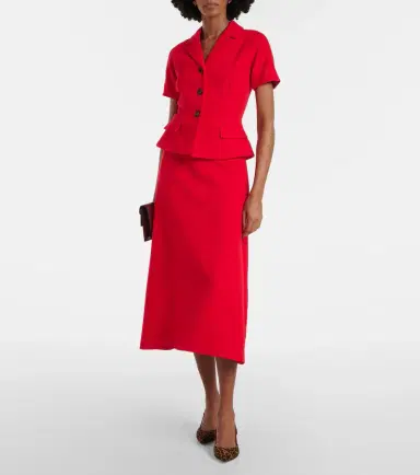 Emilia Wickstead Alexina wool crêpe midi dress | Thumbnail 2 Emilia Wickstead Alexina wool crêpe midi dress | Thumbnail 2