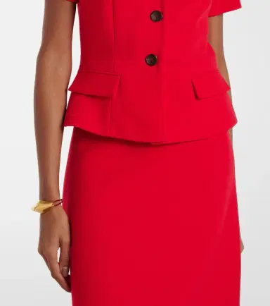 Emilia Wickstead Alexina wool crêpe midi dress | Thumbnail 4 Emilia Wickstead Alexina wool crêpe midi dress | Thumbnail 4