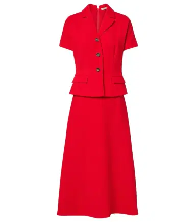 Emilia Wickstead Alexina wool crêpe midi dress | Thumbnail 1 Emilia Wickstead Alexina wool crêpe midi dress | Thumbnail 1